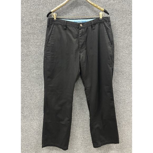 Volcom Stone Corpo Class Men’s 36x31 Black Flat Front Straight Leg Chino Pants - Picture 1 of 10